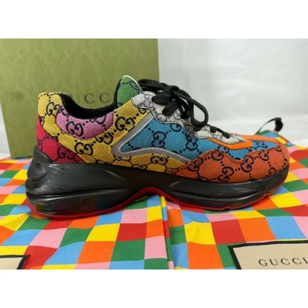 Gucci Rhyton GG Supreme Multicolor Sneakers US Size 8.5 SPB-TS 340691